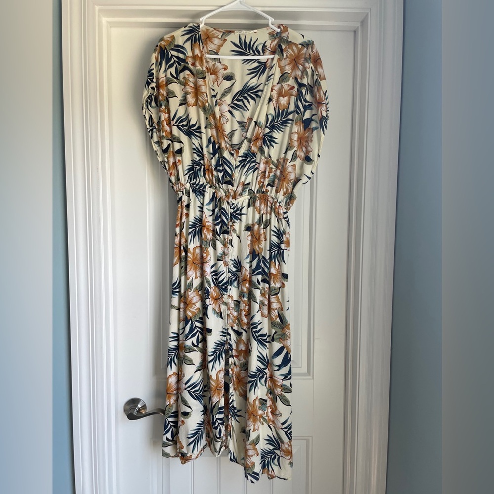 Label of Love Swim Cover-up Dress in tropical floral - XL